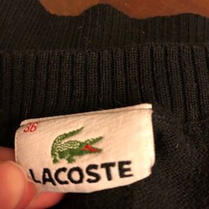 Lacoste V-neck Long Cotton Sweater